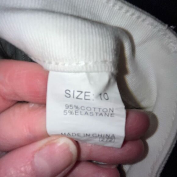 Sequined frayed white shorts NWT 10 - Picture 5 of 6